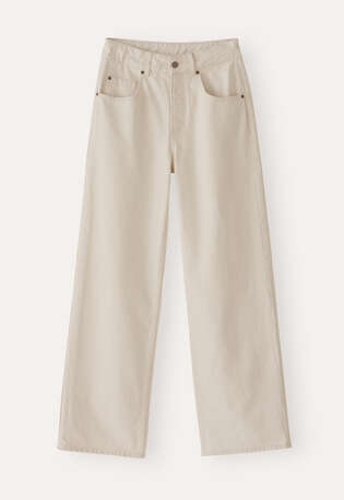 Straight-leg jeans, Parchment, webstill
