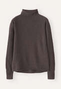 Slim funnel-neck sweater, Maroon brown, webstill