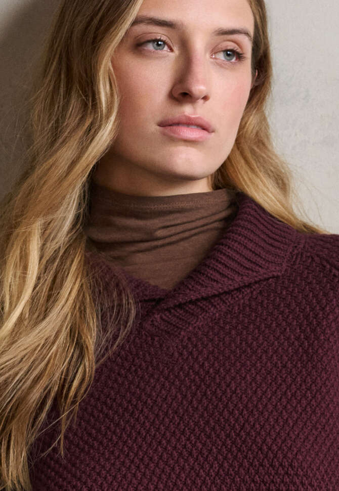 Funnel-neck top, Chocolate, completeTheLook