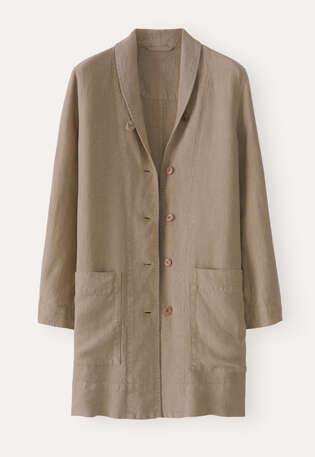Long jacket, Taupe, webstill