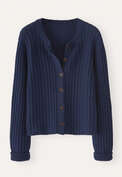 Rib-stitch cardigan, Ink navy, webstill