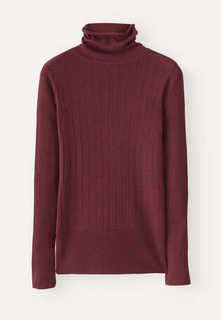 Ribbed sweater, Claret red, webstill