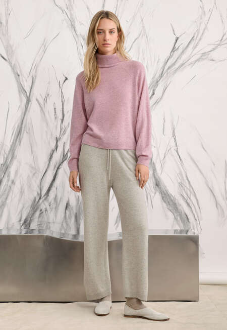 Knitted trousers, Pebble, completeTheLook