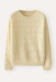 Textured striped sweater, Lemon fawn, webstill