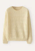 Textured striped sweater, Lemon fawn, webstill