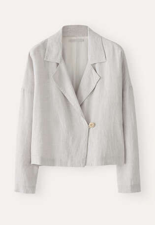 Wide-collar jacket, Ice grey, webstill