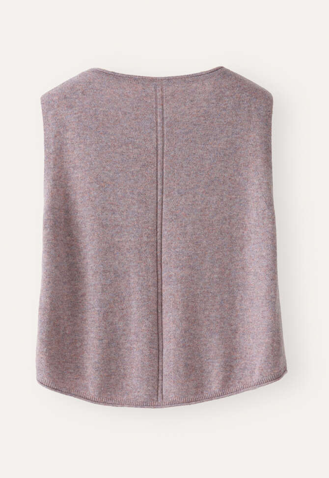 Knitted sleeveless sweater, Lavender mauve, completeTheLook