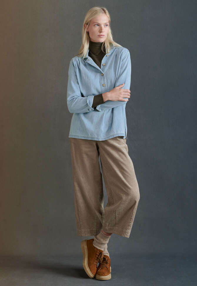 Pleated tunic, Pale denim, completeTheLook