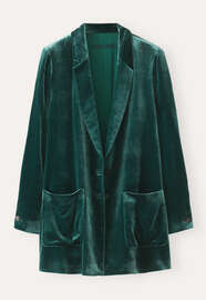 Velvet jacket, Bottle green, webstill
