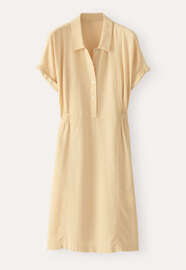 Collared short dress, Yellow sand, webstill