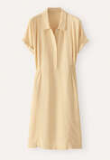 Collared short dress, Yellow sand, webstill