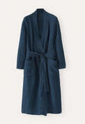Textured belted robe, Dark petrol, webstill