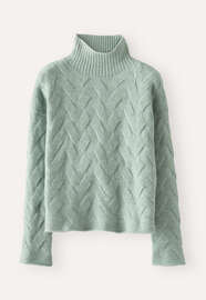 Cable sweater, Sage, webstill