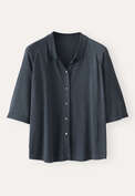 Knitted shirt, Dark petrol, webstill