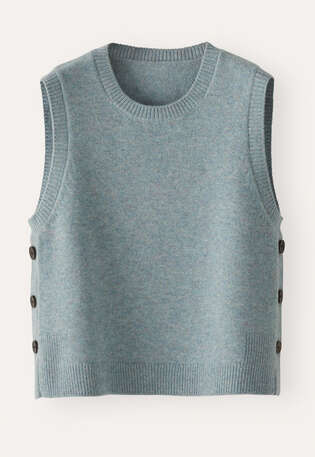 Sleeveless sweater, Pale ocean, webstill