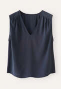 V-neck sleeveless top, Ink, webstill