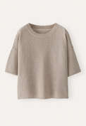 Short-sleeve sweater, Mink, webstill