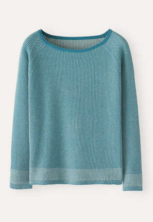 Two-toned rib sweater, Soft turquoise, webstill