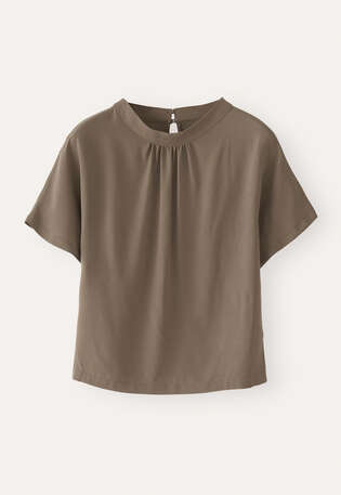 Dolman-sleeve blouse, Taupe, webstill