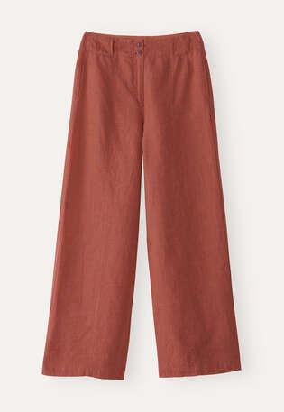 Front-seam trousers, Fig copper, webstill