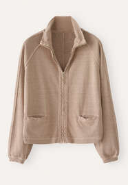 Zip-front jacket, Mink taupe, webstill