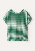 Striped jersey top, Green white, webstill