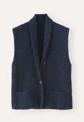 Shawl-collar cardigan, Dark petrol, webstill