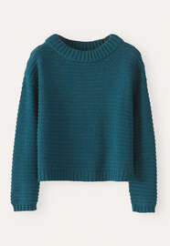 Dolman-sleeve sweater, Dark turquoise, webstill