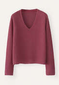 V-neck sweater, Red mauve, webstill