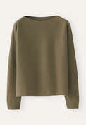 Boxy sweater, Moss green, webstill