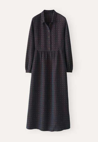 Cross-pattern dress, Dark prune, webstill