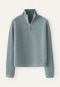 Zip-front sweater, Lagoon, webstill