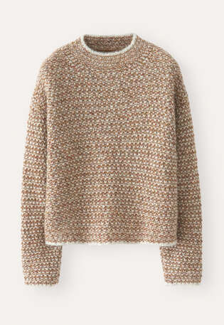 Stitch-detail sweater, Rust grey, webstill
