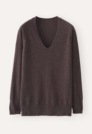 V-neck sweater, Maroon brown, webstill