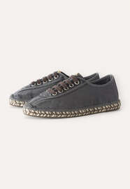 Espadrille trainer, Charcoal, webstill