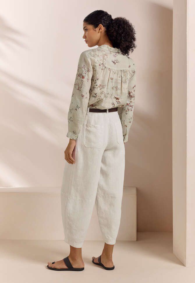 Barrel-leg trousers, Ecru, completeTheLook