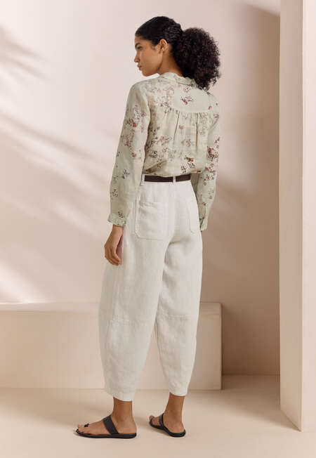 Barrel-leg trousers, Ecru, completeTheLook