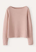 Boat-neck sweater, Shell rose, webstill