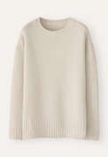 Easy round-neck sweater, Pearl, webstill