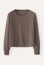 Crew-neck sweater, Nut brown, webstill