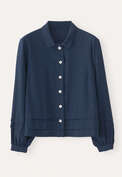 Tucked hem shirt, Ink, webstill