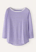 Striped jersey top, Violet white, webstill