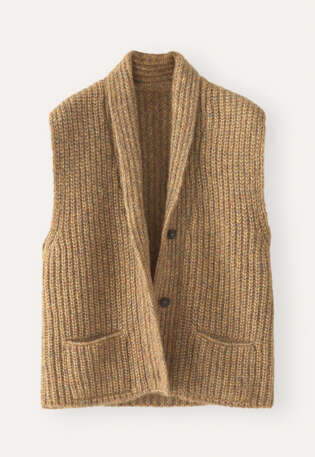 Shawl-collar cardigan, Amber, webstill