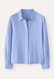 Curved-sleeve blouse, Lilac blue, webstill