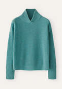 Rib-stitch sweater, Ocean turquoise, webstill