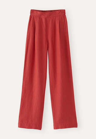 Flat-front trousers, Flame red, webstill