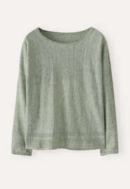 Dolman-sleeve sweater, M&eacute;lange sage, webstill