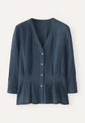 Pleat-waist shirt, Dark indigo, webstill