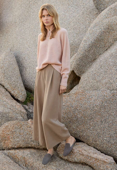 Zip-front sweater, Grey rose, completeTheLook