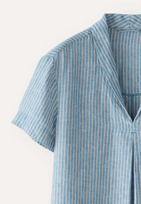 Striped A-line dress, Turquoise stone, completeTheLook